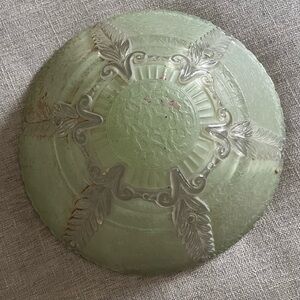 Vintage pressed glass light green light cover